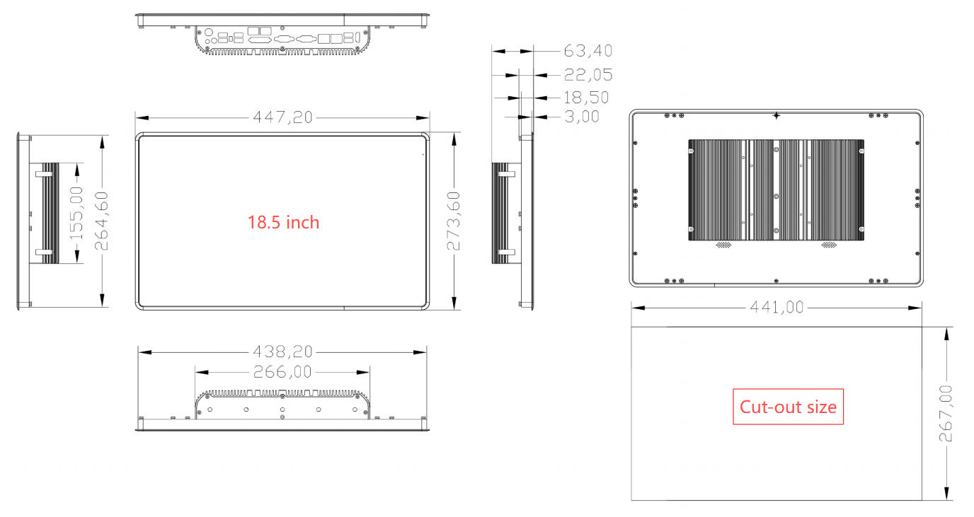 Drawing of SC800M 18.5 inch Panel PC from Sihovision.jpg Drawing of SC800M 18.5 inch Panel PC from Sihovision.jpg
